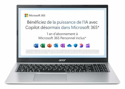 Ordinateur portable Acer avec promotion Microsoft 365.