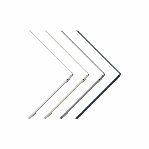 Cinq charnières d'ordinateur portable en vue latérale.