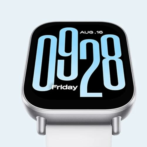 Montre intelligente avec affichage de l'heure et de la date.