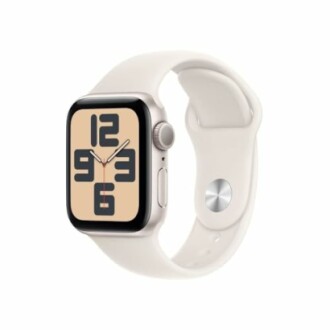 Montre connectée avec bracelet blanc